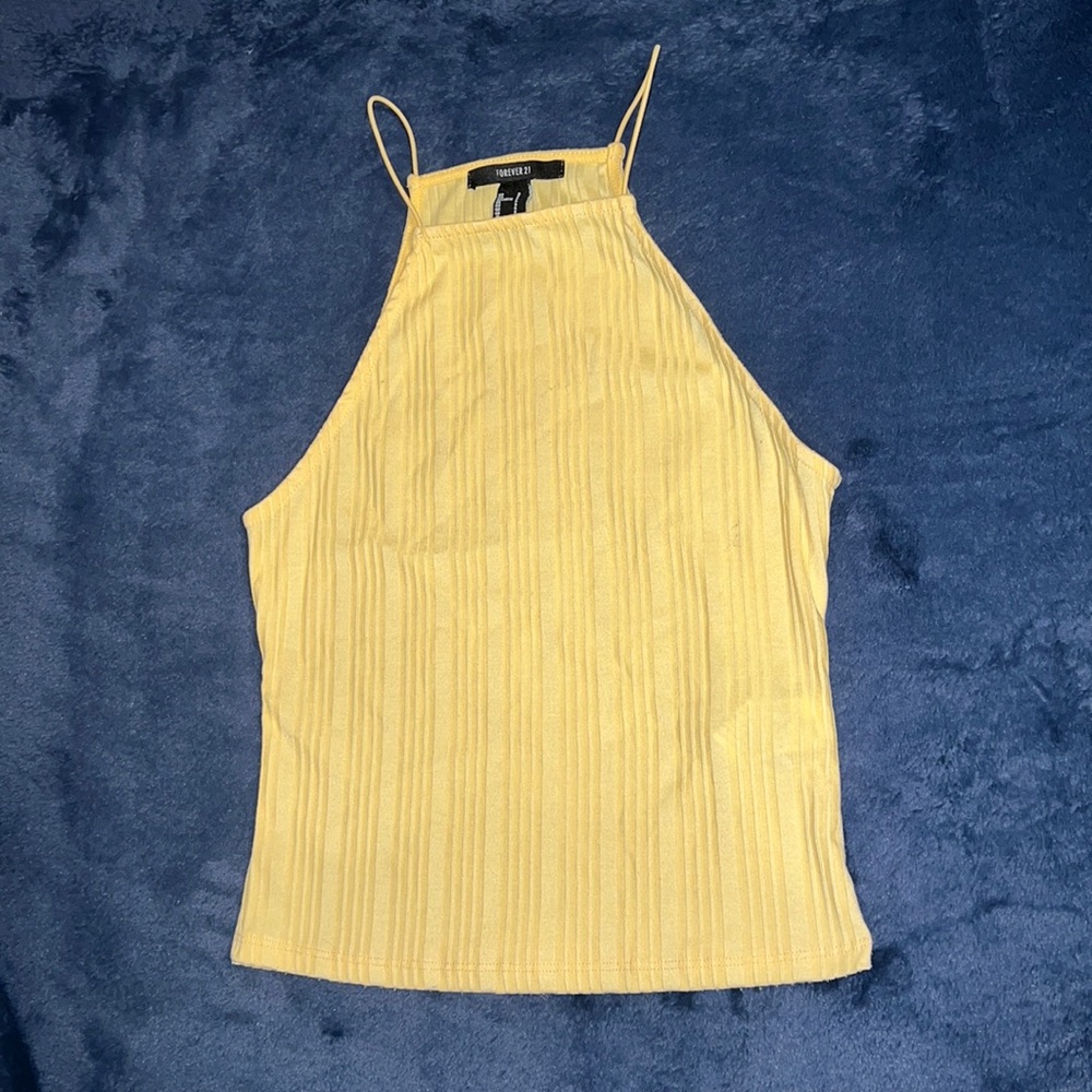 Yellow tank top.